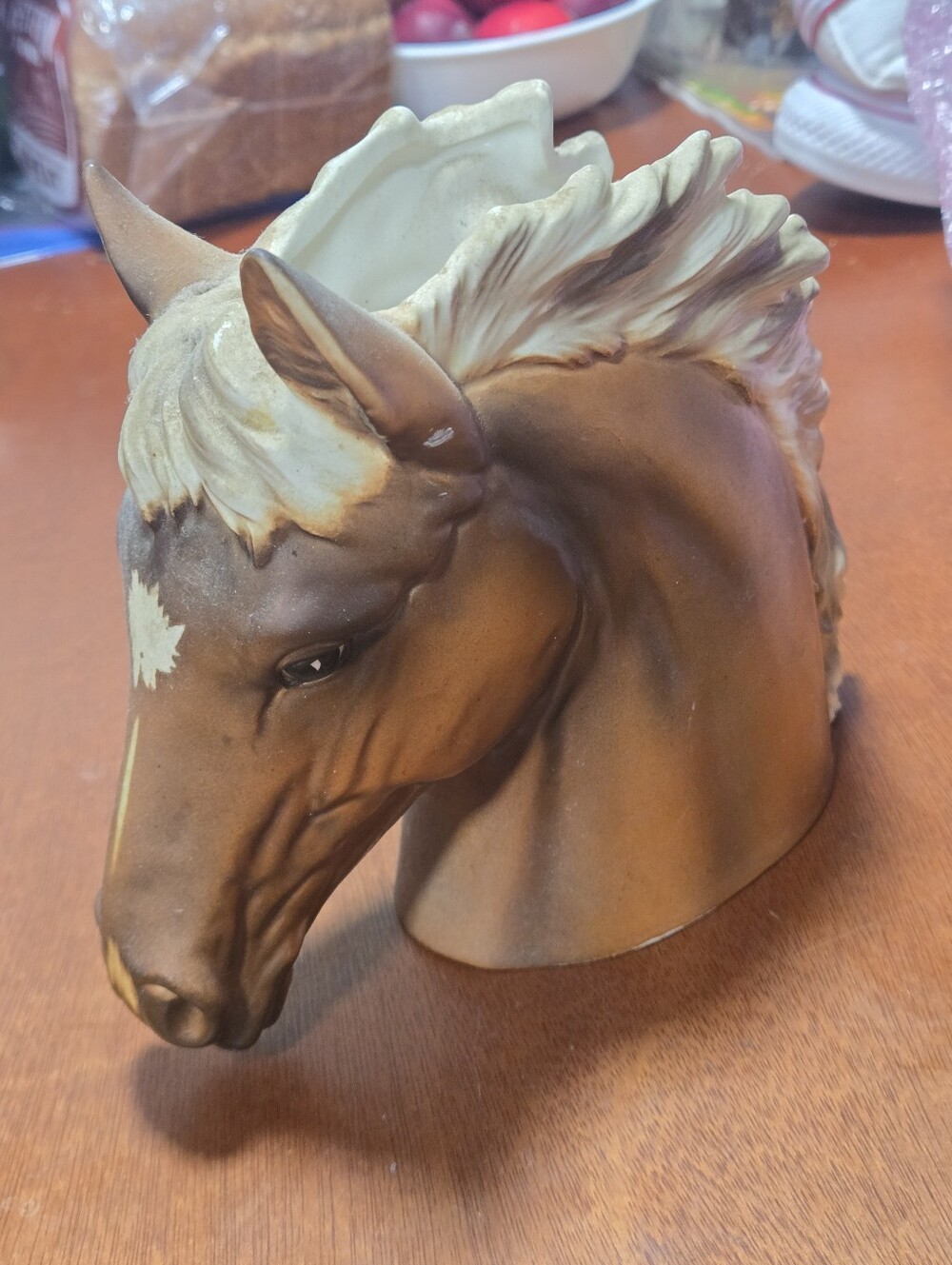 Beautiful Brown Horse Head Sculpture -planter Home Art Decor - Picture 6 of 6